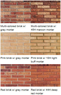 Brick Mortar Color Chart