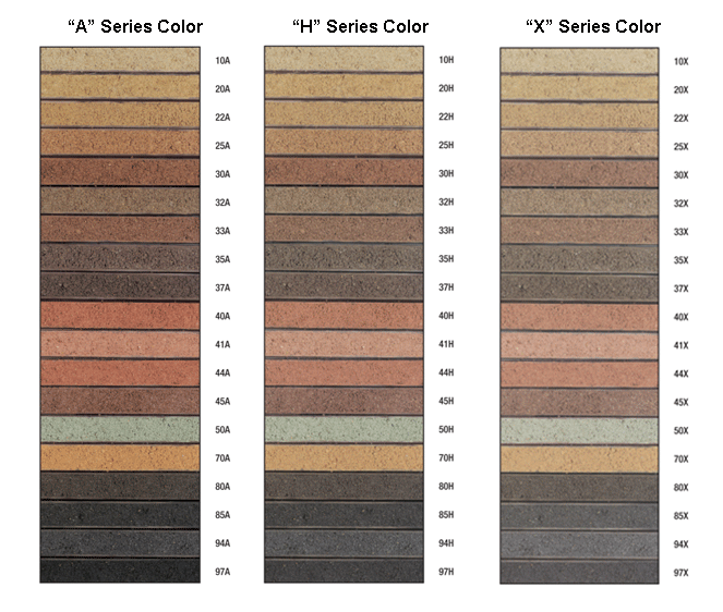 Brick Mortar Color Chart